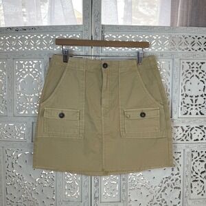 Sanctuary Clarissa Tan Mini Skirt Sz 30 Cargo Pockets Utility Stretchy